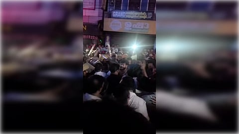 Visuals show Congress Kerala MP Shafi Parambil assaulted by police during Perambra clash