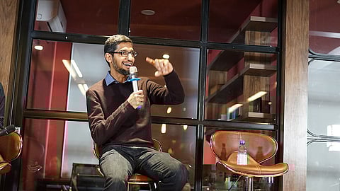 Sundar Pichai addressing audience in Hanoi