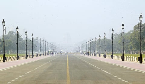 Kartavya Path showing the poor quality