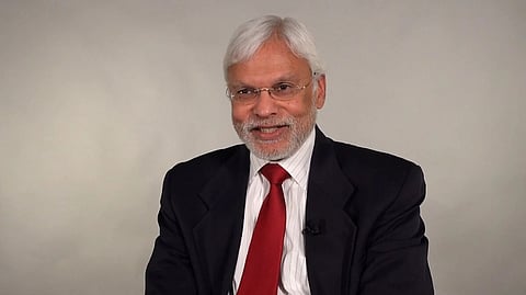 A picture of the U.S. Stretagist Ashley Tellis in a formal attire.