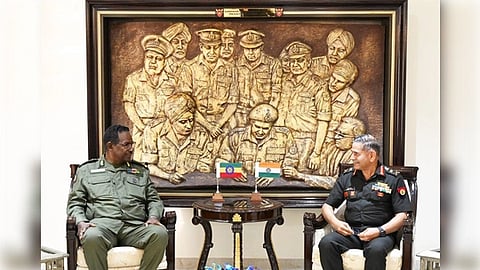 Chief of Army Staff General Upendra Dwivedi, Ethiopia's Chief of Land Force and Military Advisor General Alemshet Degife Balcha