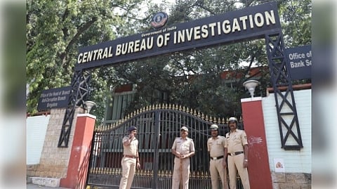 CBI building gate, showcasing the entrance to the Central Board of Investigation headquarters