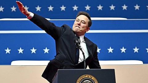 Elon Musk does Nazi salute after being gifted "government position" by US President Donald Trump.