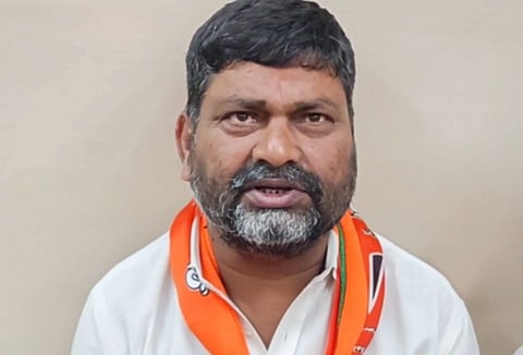 Image of Jan Suraaj candidate from Munger Sanjay Singh who switched over to the BJP