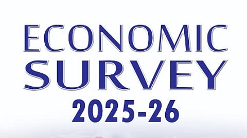blue text readiing: ECONOMIC SURVEY 2025-26