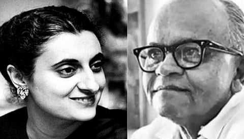 Left image is an old photograph of Indira Gandhi and Right image is of Nehru's Private Secretary MO Mathai.