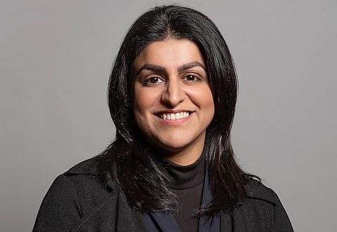 Image of British politician Shabana Mahmood. She is wearing a dark blazer and top, against a neutral background.