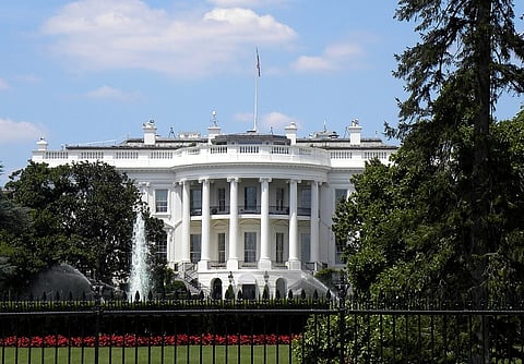Image of Font Gate of the White House on a Warm Sunny Day
