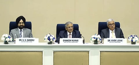 CEC Gyanesh Kumar, EC Dr. SS Sandhu and EC Dr. Vivek Joshi briefed the media today, March 15, 2026, about the upcoming state assembly elections 2026.