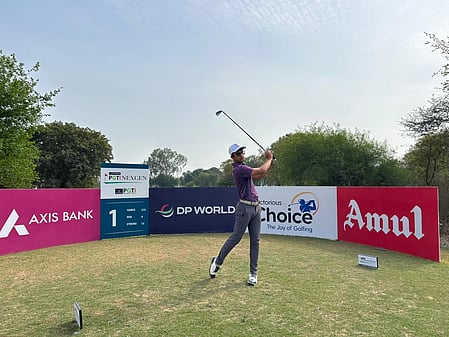 Aryav Shah leads after round one in DP World PGTI NexGen Gurugram 2026 being played at the Golden Greens Golf & Country Club in Gurugram on Tuesday. Photo credit: PGTI