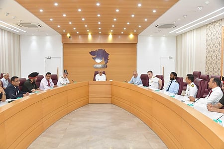 NDC officers meet CM Patel, study Gujarat’s economic model (Photo: @Bhupendrapbjp/X)