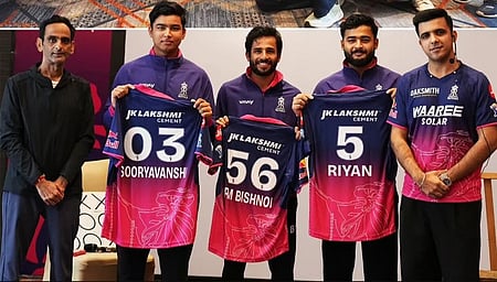 IPL 2026: Rajasthan Royals captain Riyan Parag unveils new jersey for upcoming season (Image Credit: Rajasthan Royals/ Instagram)