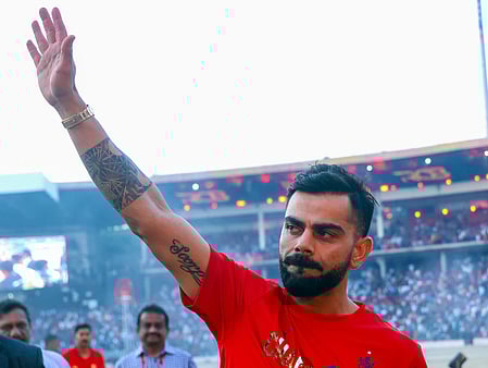 Virat Kohli definitely is still the heartbeat of Royal Challengers Bengaluru, says former star AB de Villiers ahead of the start of the Indian Premier League (IPL) 2026. Photo credit: IANS