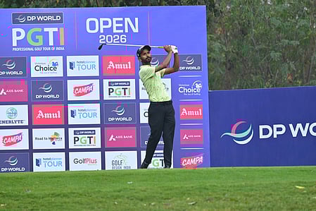 Adam Wallin, Rashid Khan, and Sebastian Friedrichsen share lead on Day One of the DP World PGTI Open at Classic Golf & Country Club in Nuh, Haryana, on Thursday. Photo credit: PGTI