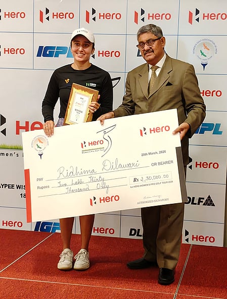 Ridhima Dilawari stages a fine rally to grab third title of 2026 in 6th Leg of Women’s Pro Golf Tour at the Jaypee Wishtown Golf Course in Noida on Friday. Photo credit: WPGT
