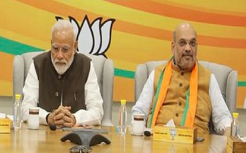 HM Shah hails ‘unparalleled seva’ of 3-time Gujarat CM and 3-time PM Modi