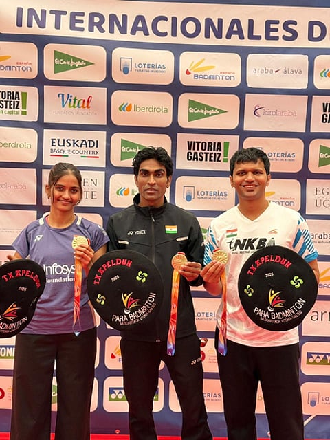 Pramod Bhagat shines with double gold and silver; Sukant Kadam clinches singles title and doubles silver at Spanish Para Badminton International 2026 (Credit: PCI)