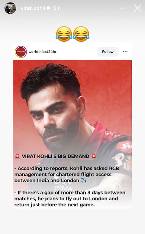 Kohli laughs off reports suggesting demands for