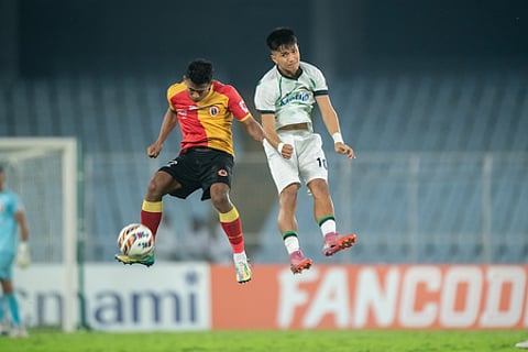 East Bengal FC script record derby win over Mohammedan Sporting in the Indian Super League (ISL) 2025-26 at the Vivekananda Yuba Bharati Krirangan in Kolkata on Monday. Photo credit: AIFF