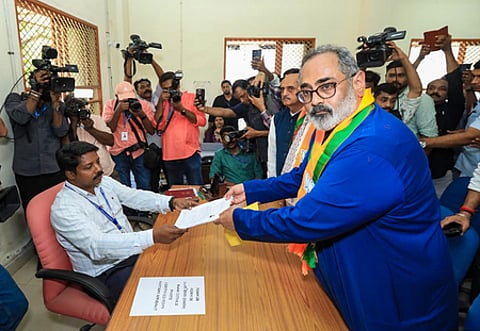 Cong flags undisclosed asset charge against Kerala BJP chief Chandrasekhar in Nemom; seeks EC