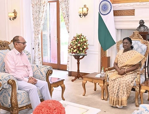 Manipur CM reaffirms commitment to peace after meeting President Murmu (Photo: IANS)