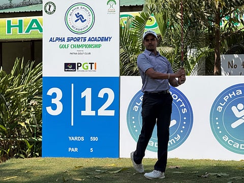 Sunit Chowrasia shoots 65 to take four-shot lead in round two of the fourth leg in the Alpha Sports Academy Golf Championship 2026, the final leg of the 2026 DP World PGTI NexGen at the Patna Golf Club in Patna, Bihar, on Wednesday. Photo credit: Photo credit: PGTI