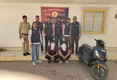 Two snatchers arrested after 15-day operation in Delhi; scooty, stolen gold locket recovered