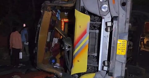 Two killed as bus carrying 25 overturns in Delhi’s Karol Bagh