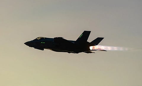 mage of Israeli Air Force F-35I Adir, Operation Roaring Lion 2026.