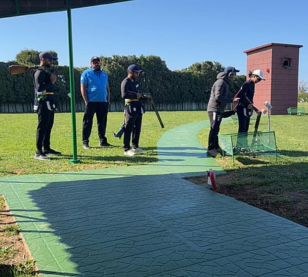 Indian skeet shooters set for action amidst a highly competitive lineup at International Shooting Sports Federation (ISSF) Shotgun World Cup Tangier, Morocco in Morocco. Photo credit: NRAI