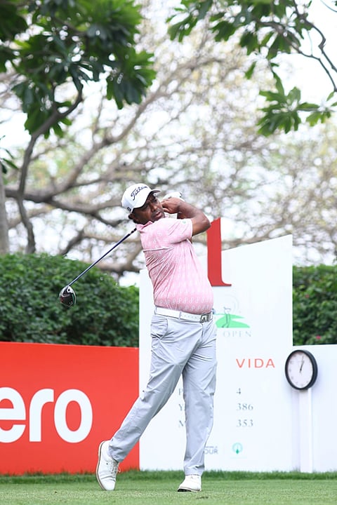Spaniard Chacarra leads after Day Two; Om Prakash Chouhan moves up with brilliant late flurry at the Indian Open 2026 being played in Gurugram. Photo credit: PGTI
