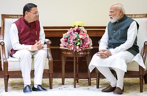 CM Dhami meets PM Modi, expresses gratitude for Centre’s support in state development