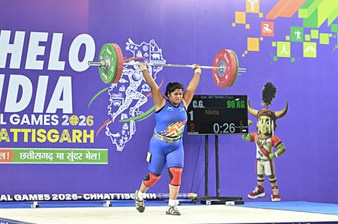 KITG Day 4: Weightlifter Nikita wins first gold for Chhattisgarh, Odisha women dominate last day of swimming (Credit: KITG)