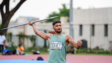 Tejaswin Shankar kicks off season with victory in Texas, tailwinds deny national record in decathlon during the 2026 David Noble Relays at San Angelo in Texas, USA. Photo credit: SAI Media