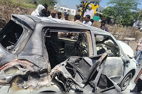 Four-year-old boy burnt alive as car catches fire in Indore