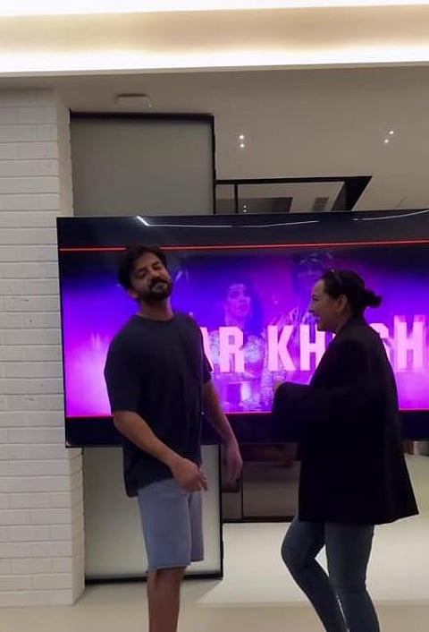 Sonakshi Sinha & Zaheer Iqbal groove on original disco dancer Mithun