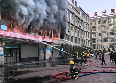 Three dead after massive building fire in China
