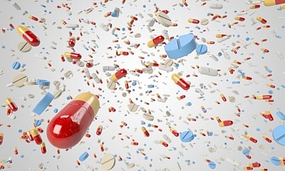 In the image medicines are shown including capsules and tablets