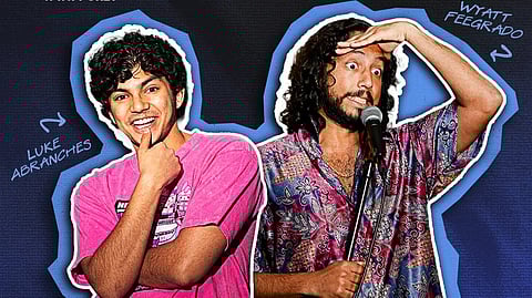 The videos showcases a show promotional poster, featuring the artists Wyatt Feegrado and Luke Abranches