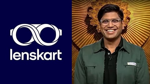 Lenskart Faces Backlash: Lenskart Logo (left), CEO and founder of Lesnkart: Peyush Bansal (right)