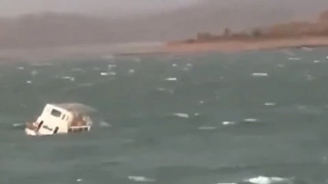 Rescue teams search for missing passengers after a tourist boat capsized in Bargi Dam, Jabalpur