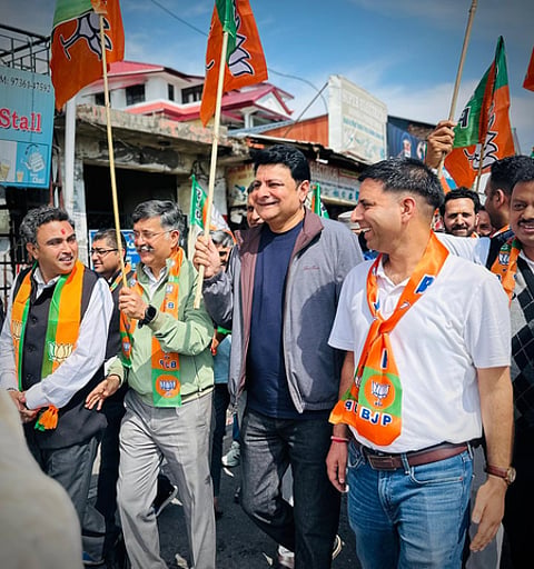 Celebrations in Shimla with BJP