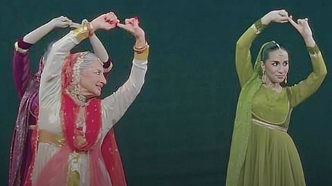 Pakistani classical dancer Sheema Kermani performing Kathak at the Lahore Kathak Festival 2026 amid controversy over dance origins