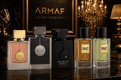 photograph showcasing a plethora of men's perfumes