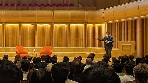 Anthropic co founder Jack Clark giving a talk on AI at the Schwarzman Centre in Oxford