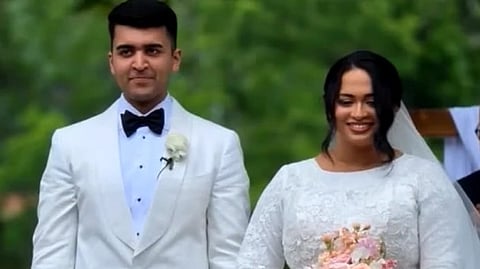 photo of the Indian-origin pilot Dave Fiji, with his wife Jessni