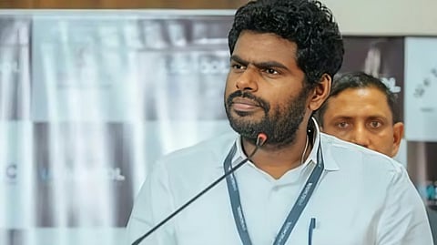 K. Annamalai during a public event amid reports of his possible resignation from the BJP and future political plans