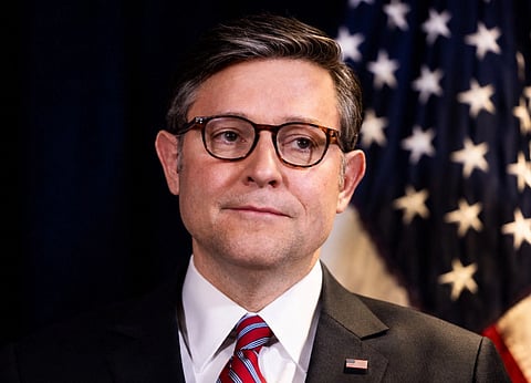 Mike Johnson, Speaker of the United States House of Representatives looking at the camera.