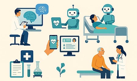 AI generated illustration depicting Ai in healthcare.