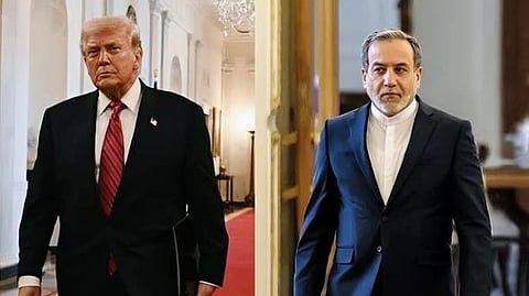 US President Donald Trump and Abbas Araghchi Minister of Foreign Affairs of Iran